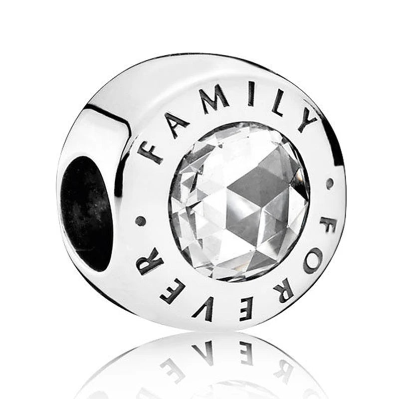 925 Silver Forever & Family Love Charms for Bracelet DIY