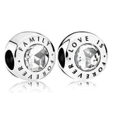 925 Silver Forever & Family Love Charms for Bracelet DIY