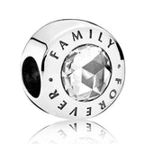 925 Silver Forever & Family Love Charms for Bracelet DIY