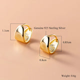 925 Sterling Silver Round Hoop Earrings Wedding Party Gift