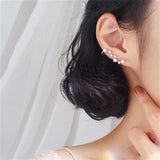 925 Silver Big Dipper Stud Earrings Cubic Zirconia Women's Fine Jewelry