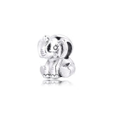 925 Silver Elephant Charm Beads for Bracelet Jewelry