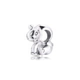 925 Silver Elephant Charm Beads for Bracelet Jewelry