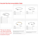 925 Silver Rose Buckle Round & Heart Bangle Bracelet Gift Women