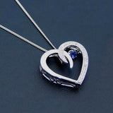925 Sterling Silver Dancing Diamond CZ Pendant Necklace