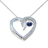 925 Sterling Silver Dancing Diamond CZ Pendant Necklace