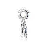 925 Silver Four-Leaf Clover Charm Bead for Bracelet DIY Jewelry
