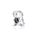 925 Sterling Silver Dino the Dinosaur Charm Bead for Jewelry Making