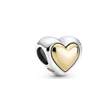 925 Sterling Silver Dog Charms Heart Dangles Beads Bracelets Bangle