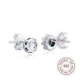 925 Sterling Silver Crown Stud Earrings for Women