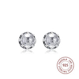 925 Sterling Silver Crown Stud Earrings for Women