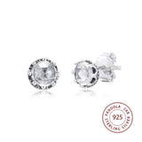 925 Sterling Silver Crown Stud Earrings for Women
