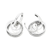 925 Silver Family Always Encircled Hoop Earrings for Women