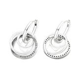 925 Silver Family Always Encircled Hoop Earrings for Women