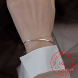925 Sterling Silver Double Layer Bracelets For Women