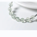 925 Silver Bracelet with Prehnite Stone Beads GTLS492