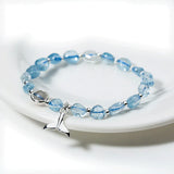 925 Silver Aquamarine & Moonstone Mermaid Bracelet
