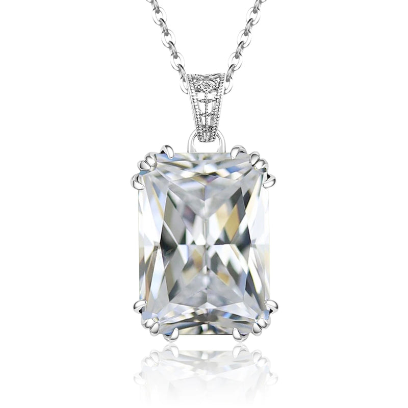 925 Silver Garnet Slide Pendant Necklace for Women