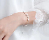 925 Sterling Silver Bracelet Brushed & Polished Round Beads LS764