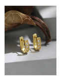 Glamorous 925 Silver CZ Hoop Earrings Wedding Party Jewelry