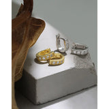 Glamorous 925 Silver CZ Hoop Earrings Wedding Party Jewelry