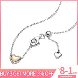 925 Sterling Silver Love Heart Chain Necklace DIY Jewelry