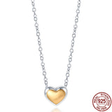 925 Sterling Silver Love Heart Chain Necklace DIY Jewelry