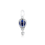 925 Silver Hot Air Balloon Dangle Charm Bead for Jewelry Making