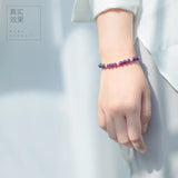 925 Sterling Silver 6.5MM Amethyst Stone Bracelet Charm