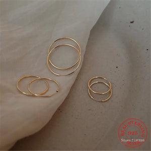 925 Sterling Silver Thin Earrings Women Jewelry Gift