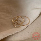 925 Sterling Silver Thin Earrings Women Jewelry Gift