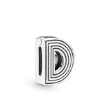 925 Sterling Silver Letter Alphabet A-Z Charm Name Beads Fit Pandora Bracelet