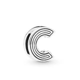925 Sterling Silver Letter Alphabet A-Z Charm Name Beads Fit Pandora Bracelet