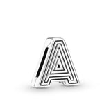 925 Sterling Silver Letter Alphabet A-Z Charm Name Beads Fit Pandora Bracelet