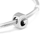 925 Sterling Silver Letter G Alphabet Beads for Charms Bracelets