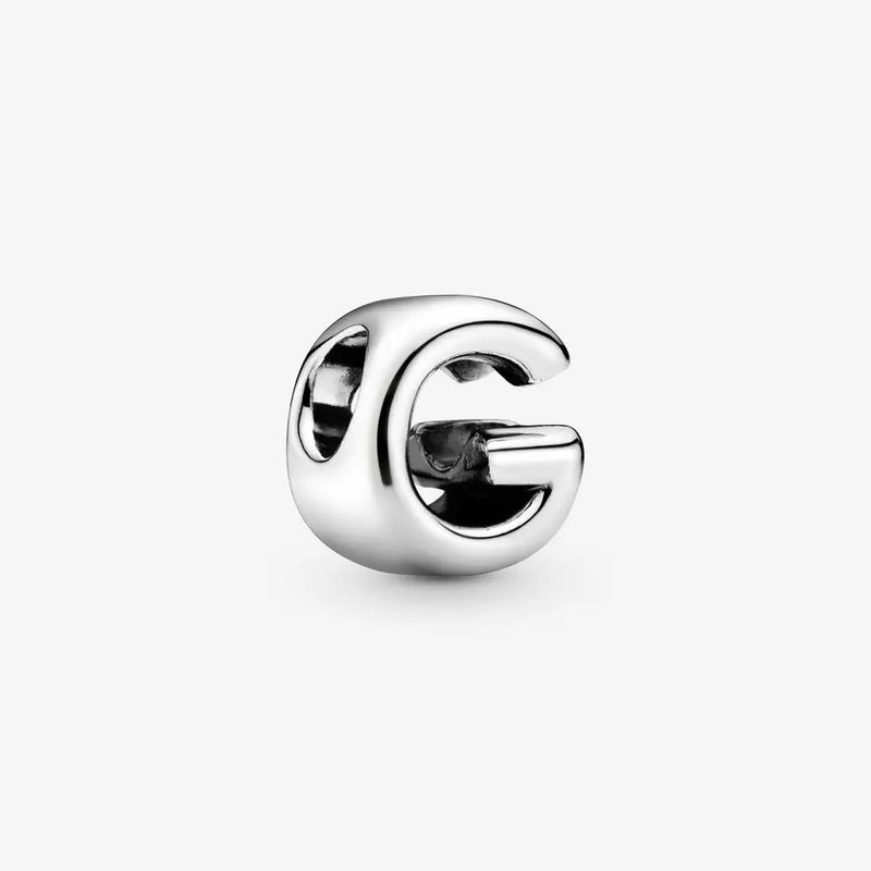 925 Sterling Silver Letter G Alphabet Beads for Charms Bracelets