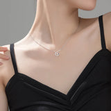 925 Sterling Silver Little Prince and Moon Pendant Necklace