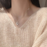 925 Sterling Silver Little Prince and Moon Pendant Necklace