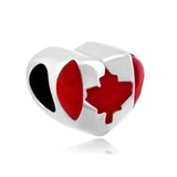 925 Silver Map Flag Cross Butterfly Charms Beads for Bracelet