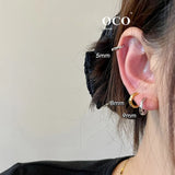 925 Sterling Silver Boho Hoop Earring for Women Punk Unisex Rock Jewelry