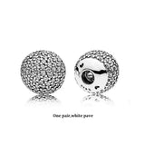 925 Sterling Silver Open Bangle End Caps for Pink Purple Pave Charm