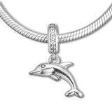 925 Sterling Silver Dolphin Charm Pendant for Bracelet