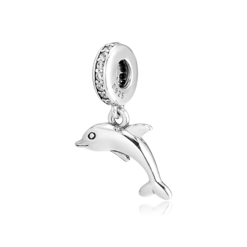 925 Sterling Silver Dolphin Charm Pendant for Bracelet