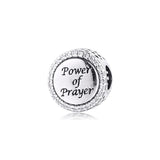 925 Silver Power of Prayer Charm Metal Beads for Bracelet Women DIY Jewelry