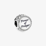 925 Silver Power of Prayer Charm Metal Beads for Bracelet Women DIY Jewelry