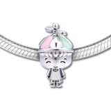 925 Sterling Silver Propeller Hat Little Boy Charms Beads for Bracelet
