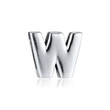 925 Sterling Silver Letter W Reflexions Clip Charm for Bracelets Beads