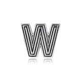 925 Sterling Silver Letter W Reflexions Clip Charm for Bracelets Beads