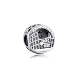 925 Silver Rome Colosseum Charm Bead for Bracelet Jewelry Making