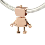 925 Sterling Silver Rose Bella Bot Beads Charm for Jewelry Making